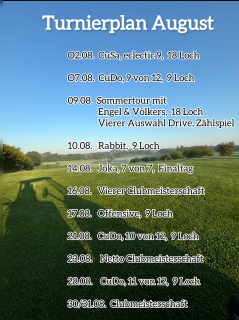 Turnierübersicht August 23.07.2025